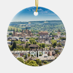 Trier Cityscape Panorama Moselle Germany Souvenir Keramisch Ornament