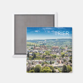 Trier Cityscape Panorama Moselle Germany Souvenir Magneet (Voorkant / Achterkant)
