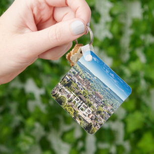 Trier Cityscape Panorama Moselle Germany Souvenir Sleutelhanger