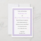 Trier double lavande - Faire-part de mariage 3x5 (Devant)