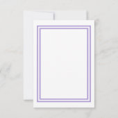 Trier double lavande - Faire-part de mariage 3x5 (Dos)