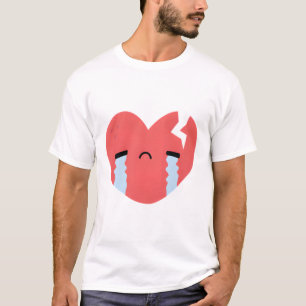 Triest huilen gebroken hart doedel t-shirt