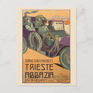 Trieste Abbazia Italy Vintage Poster 1911 Briefkaart