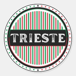 Trieste City Pride Emblem – Italian Identity Ronde Sticker