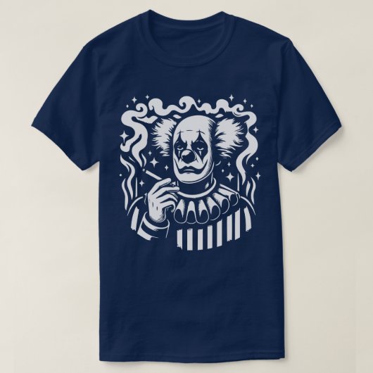 Trieste clown die een sigaret rookt 1 t-shirt (Design voorkant)
