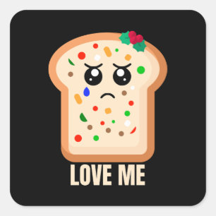 Trieste Fruitcake Love me Vierkante Sticker