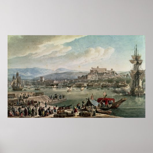 Trieste Harbour, 1802 Poster (Voorkant)
