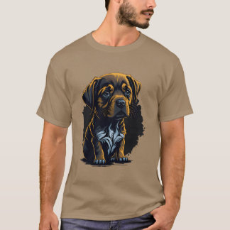 Trieste hond retro jongen t-shirt