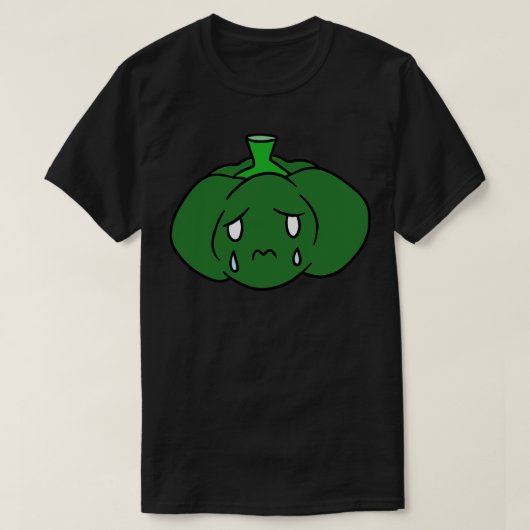Trieste huilende groene paprika t-shirt (Design voorkant)