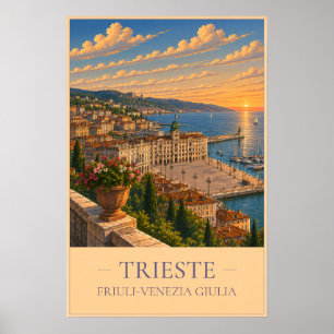 Trieste, Italië – Vintage Reisposter Poster