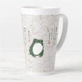 Trieste japanse kikker Toad 19e eeuw Latte Mok (Rechterhoek)