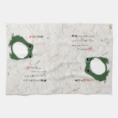 Trieste japanse kikker Toad 19e eeuw Theedoek (Horizontaal)