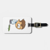 Trieste Jongen Wetenschapper met Gebroken Experime Bagagelabel (Voorkant horizontaal)