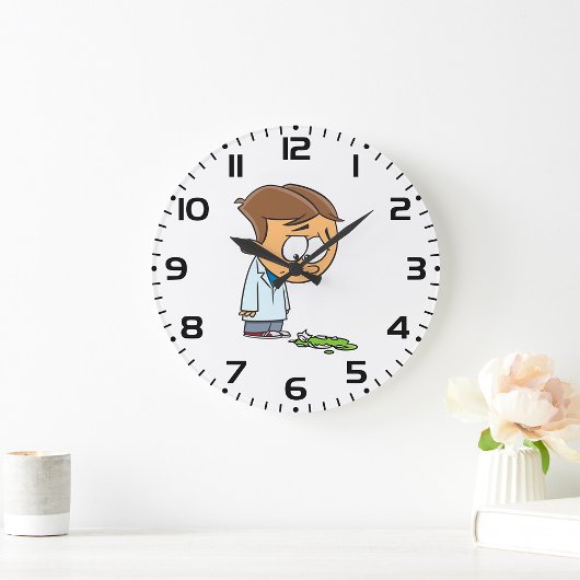 Trieste Jongen Wetenschapper met Gebroken Experime Grote Klok