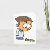 Trieste Jongen Wetenschapper met Gebroken Experime Kaart (Voorkant)