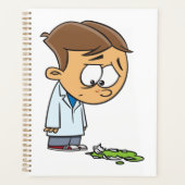 Trieste Jongen Wetenschapper met Gebroken Experime Planner (Voorkant)