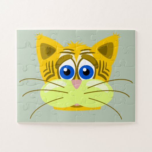 trieste kat puzzel legpuzzel (Horizontaal)