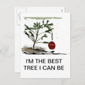 Trieste kerstboom feestdagenkaart (Voorkant / Achterkant)