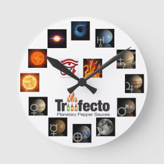Trifecto-wandklok Ronde Klok