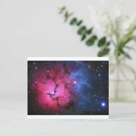 Trifid Emission Reflection Nebula M20 NGC 6514 Briefkaart (Staand voorkant)