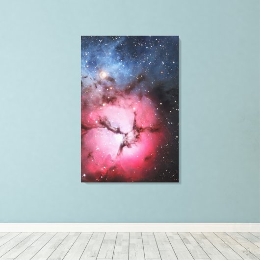 Trifid Nebula, Messier 16 - Pillars of Creation Canvas Afdruk (Insitu (Houten vloer))