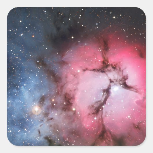 Trifid Nebula, Messier 16 Vierkante Sticker (Voorkant)
