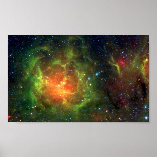 Trifid Nebula NASA Spitzer Poster (Voorkant)