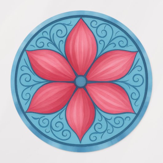 Triflor bloem sticker blad (Design 2)