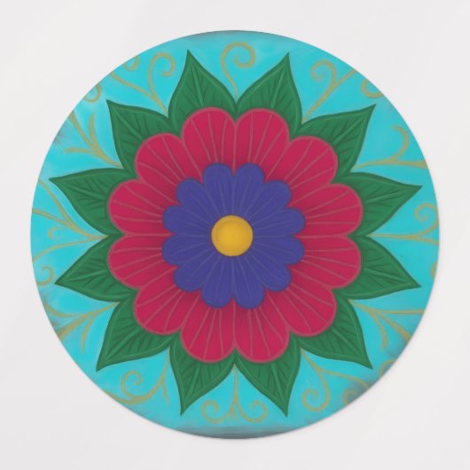 Triflor bloem sticker blad (Design 1)