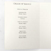 Trifold begrafenisprogramma - Viering van het leve Drieluik Programma (Binnenzijde eerst)