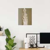 Triform Herm van Hecate, marmer sculptuur, attisch Poster (Thuiskantoor)