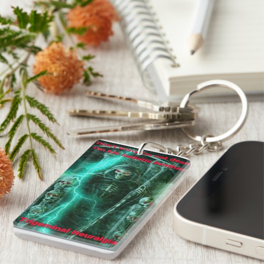 Trigeminale Neuralgia Awareness Sleutelhanger (Voorkant Rechts)