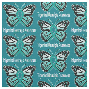 Trigeminale Neuralgia Butterfly Awareness Ribbon Stof