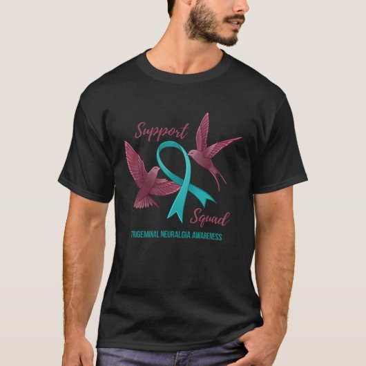 Trigeminale neuralgie bewustzijnsondersteuningstea t-shirt (Voorkant)