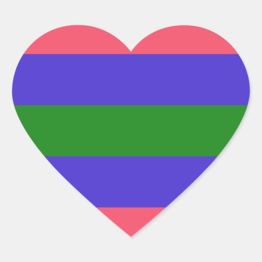 Trigender Pride Hart Sticker (Voorkant)