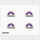 Trigender Pride Ovale Sticker (Vel)