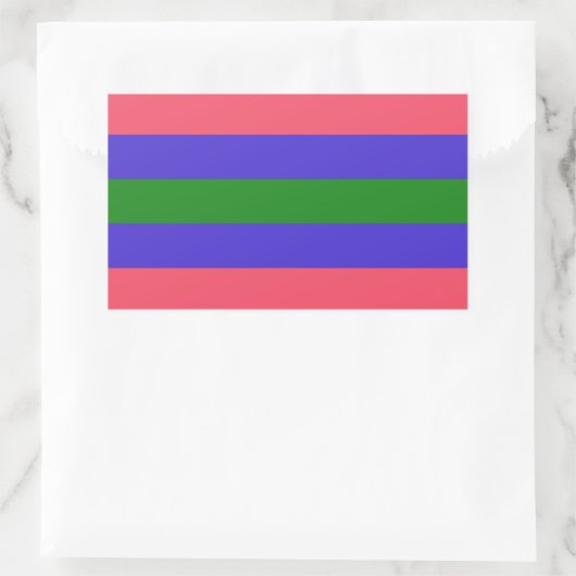 Trigender Pride Rechthoekige Sticker (Tas)