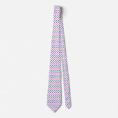 Trigender Pride Vlag Kleuren Polkadots Stropdas (Voorkant)
