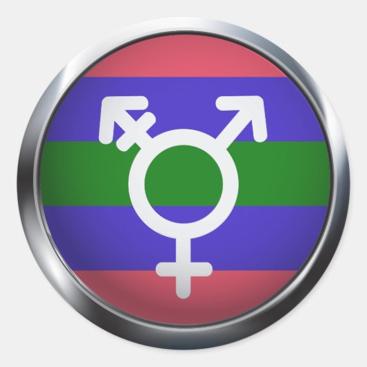 trigender ronde sticker (Voorkant)