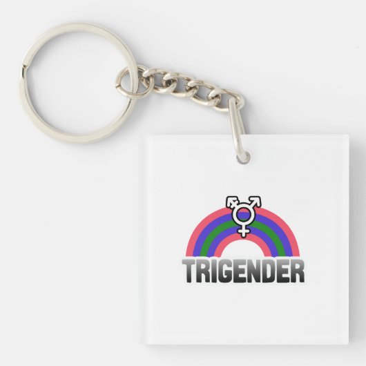 Trigender trots sleutelhanger (Voorkant)