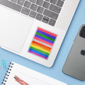 Trigender trots sticker (Laptop met iPhone)