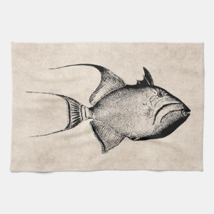Trigger Fish Antiek Hawaiian Print Theedoek