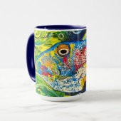 Trigger Fish Mok Blauw (Voorkant links)