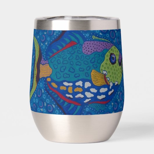 Trigger Fish Wine Tumbler (Achterkant)