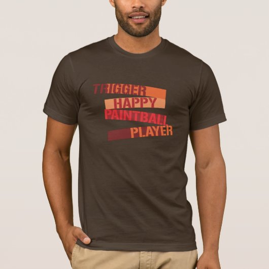 Trigger Happy Paintball Player T-shirt (Voorkant)