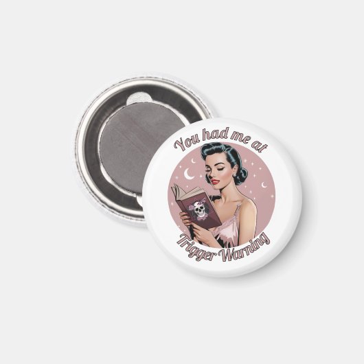 Trigger Warning Pin Up Reader Magneet (Voorkant / Achterkant)