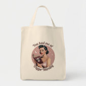 Trigger Warning Pin Up Reader Tote Bag (Voorkant)
