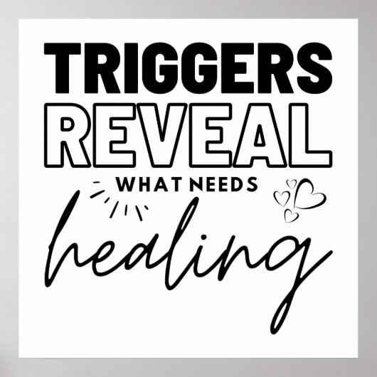 Triggers onthullen wat genezing nodig heeft poster (Voorkant)