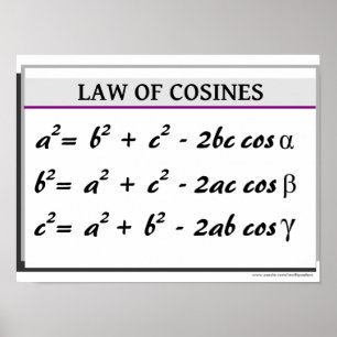 Trigonometrie Poster: Cosines-wet Poster