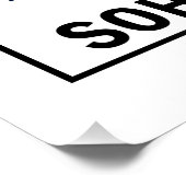 Trigonométrie SOH CAH TOA Classroom Poster blanc (Coin)